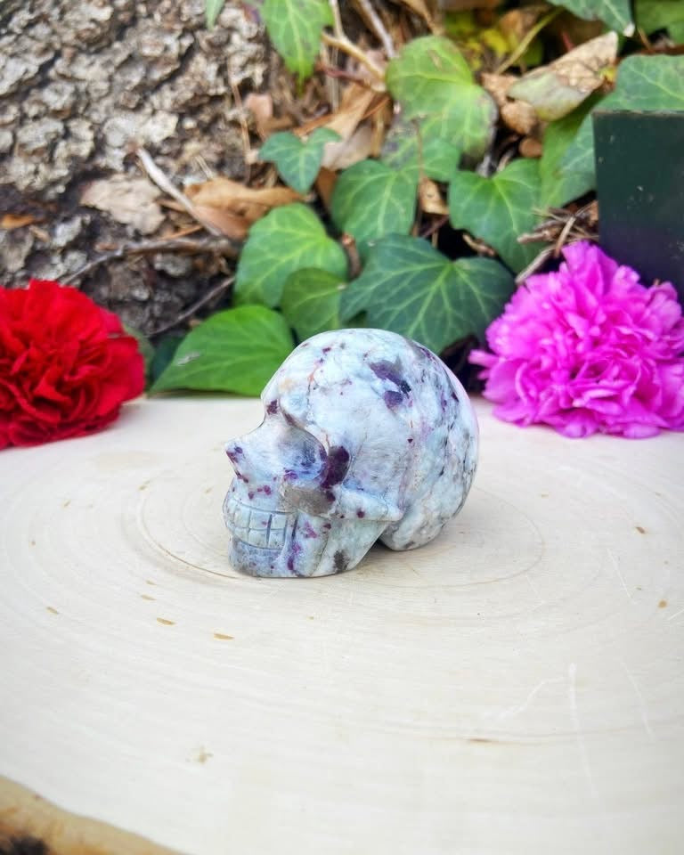 Pink Tourmaline Skull