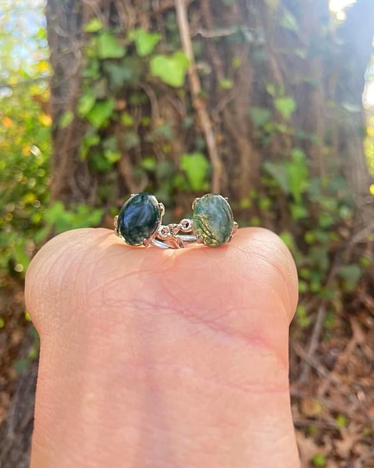 Moss Agate Rings