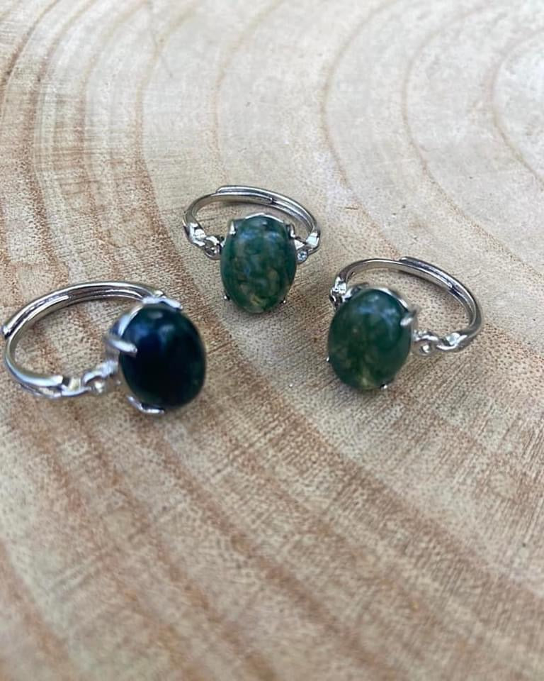 Moss Agate Rings