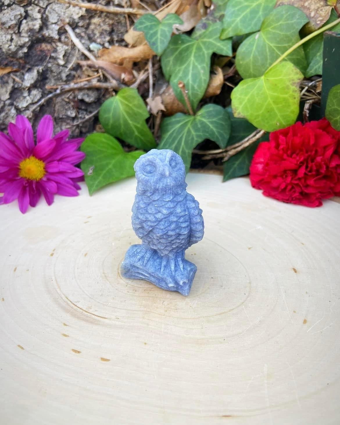 Blue Aventurine Owl