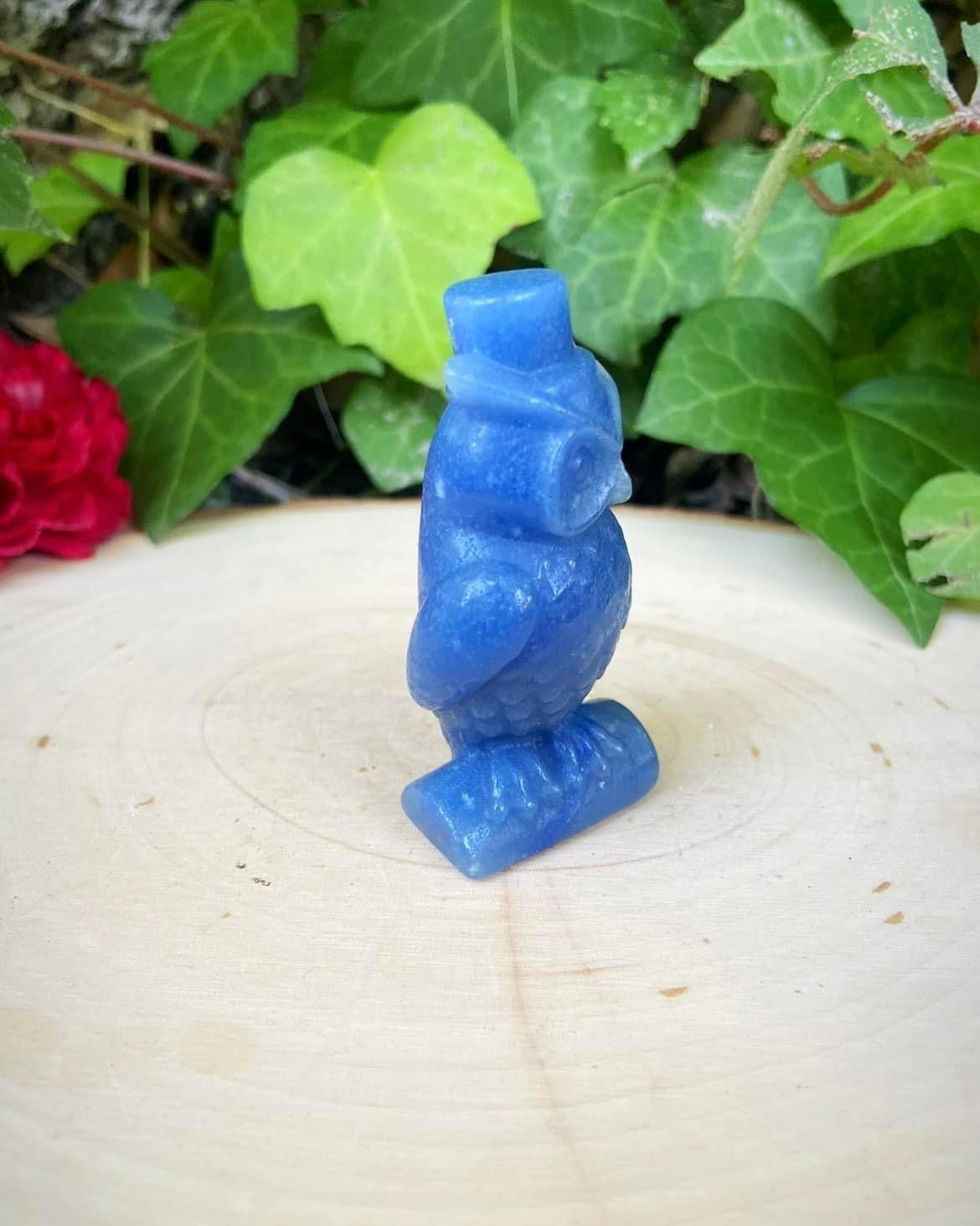 Blue Aventurine Owl