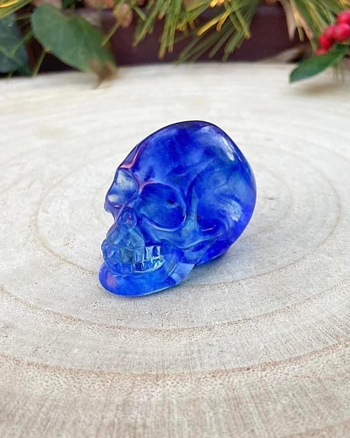 Blue Smelting Quartz Skull