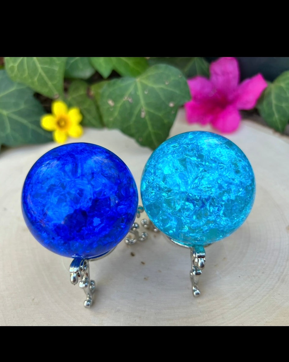 Crackle Quartz Spheres