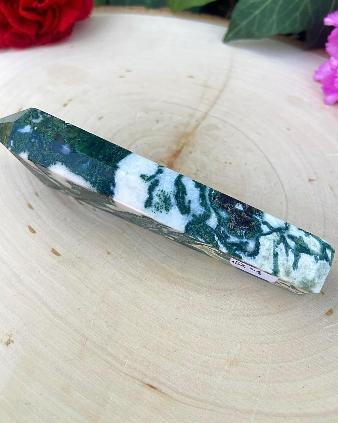 Moss Agate Pipe