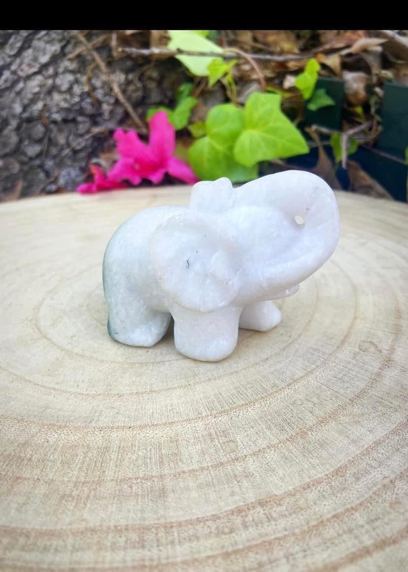 Moss Agate Elephant