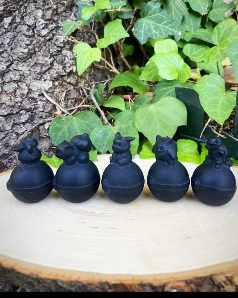 Black Obsidian Pokémon Carvings