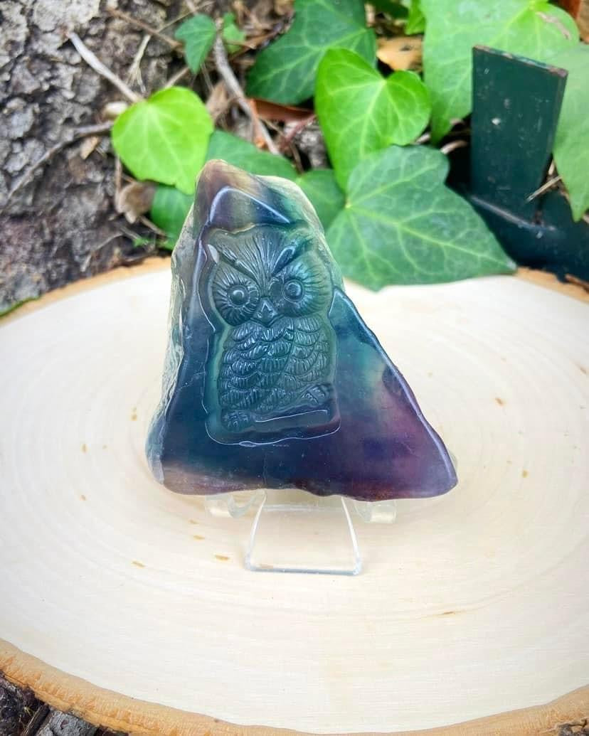 Fluorite Owl Slab