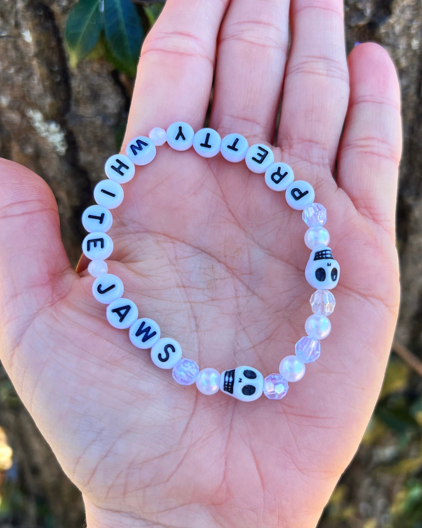 Pretty White Jaws Bracelet