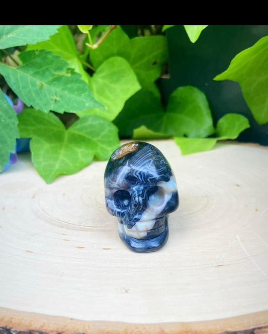 Banded Agate Skull