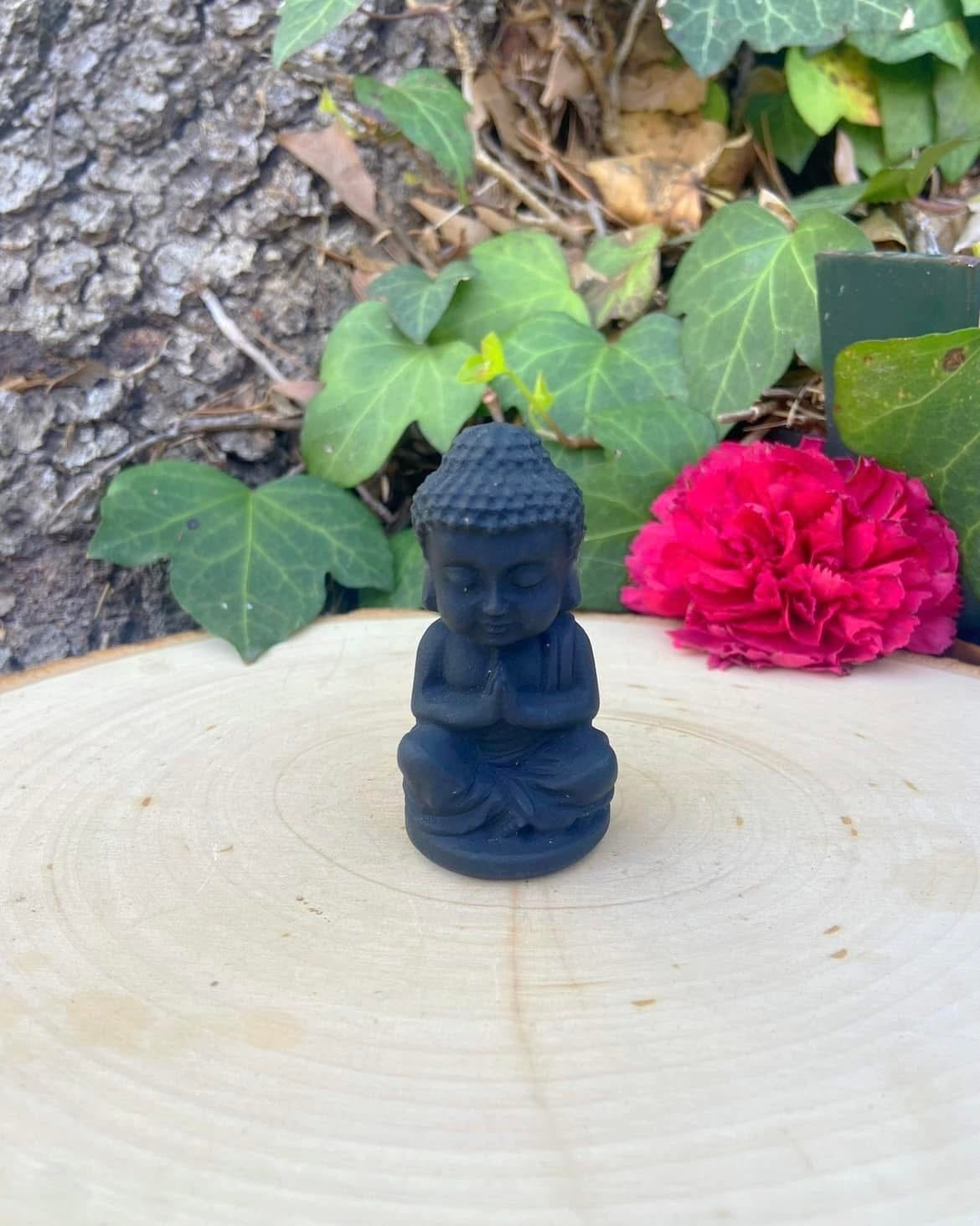 Black Obsidian Buddha