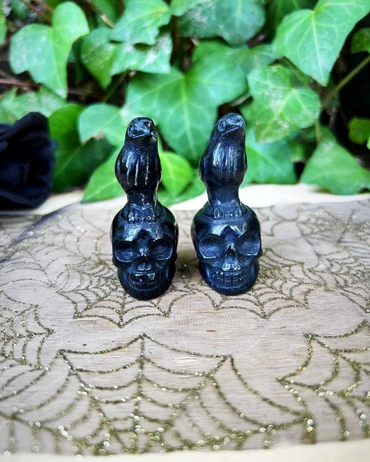 Black Obsidian Skulls