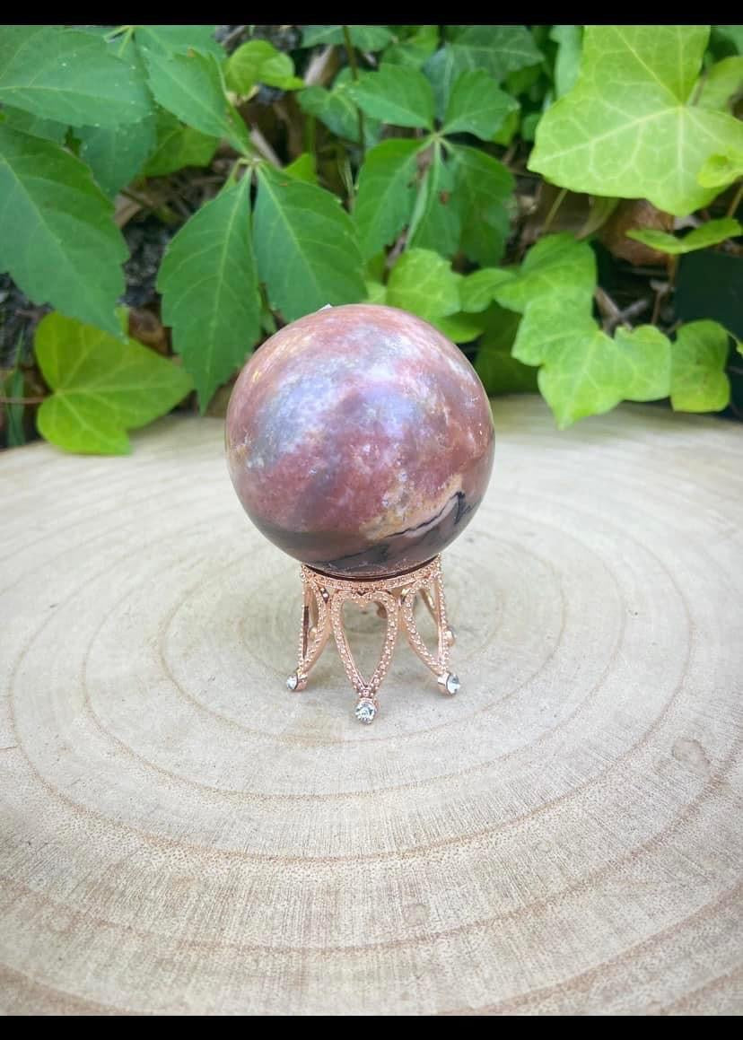 Pink Zebra Jasper Sphere