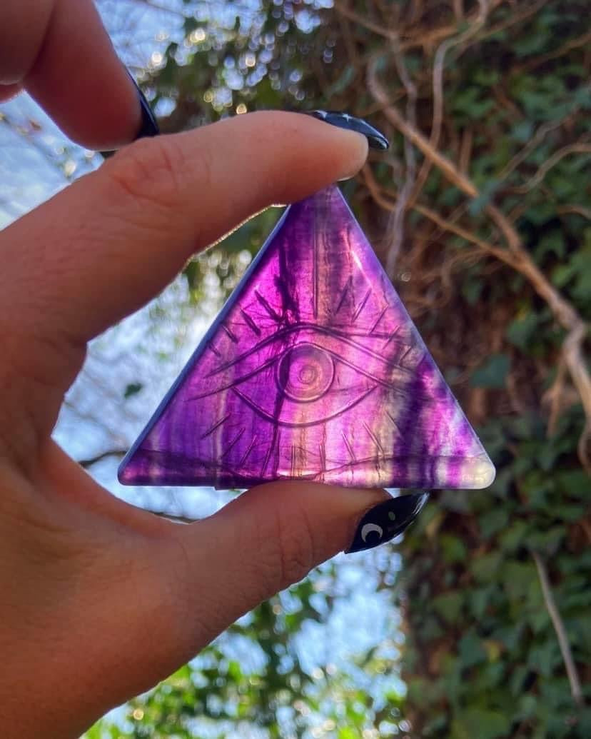 Fluorite Eye Carving