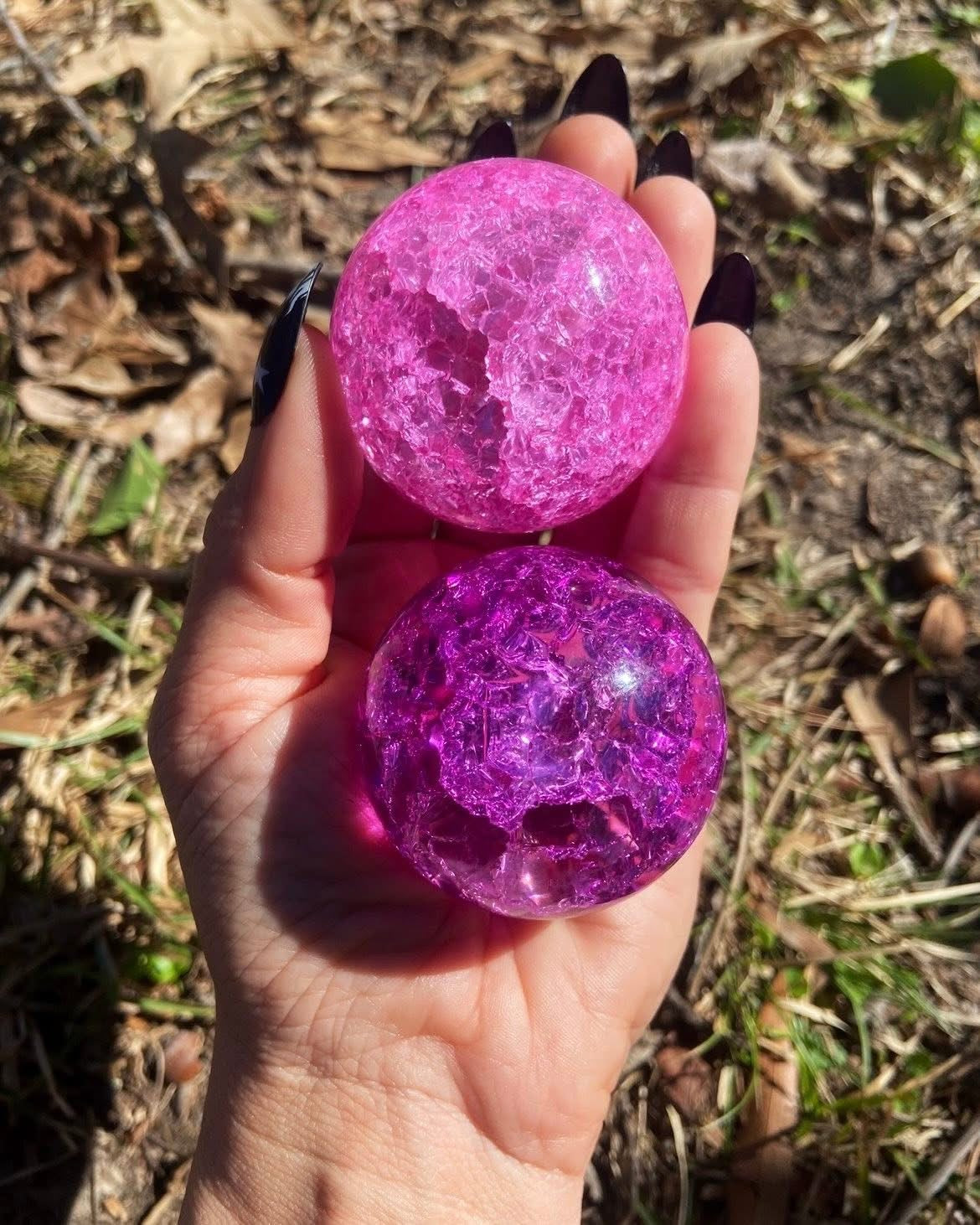 Crackle Quartz Spheres