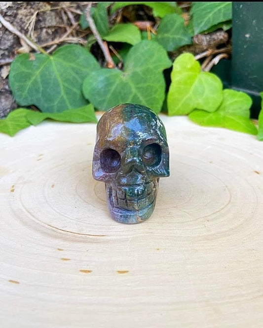 Ocean Jasper Skull