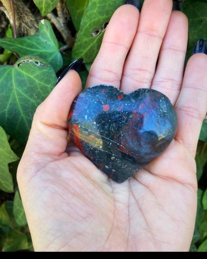 African Bloodstone Heart