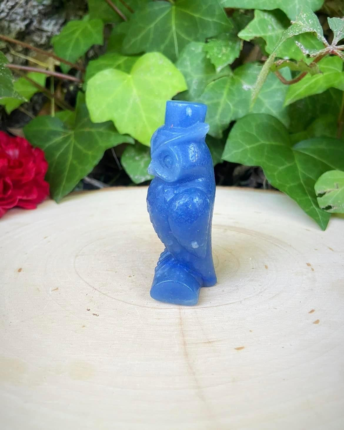 Blue Aventurine Owl