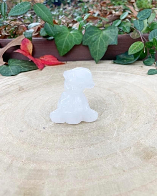 Clear Quartz Christmas Bear