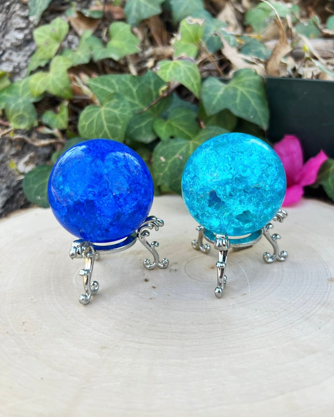 Crackle Quartz Spheres