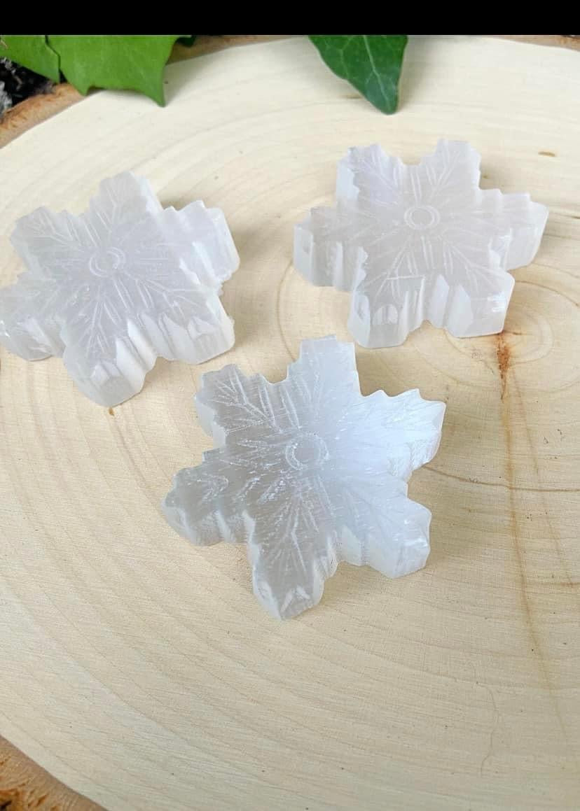 Satin Spar Snowflakes