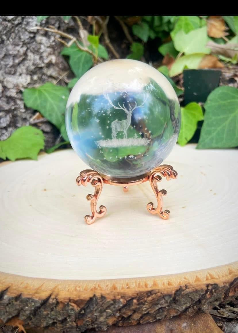 Reindeer Glass Sphere