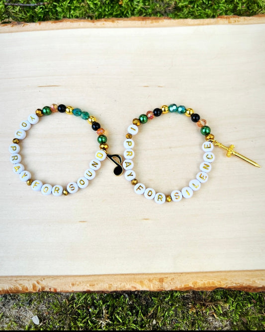 You Pray For Sound I Pray For Silence Bracelets