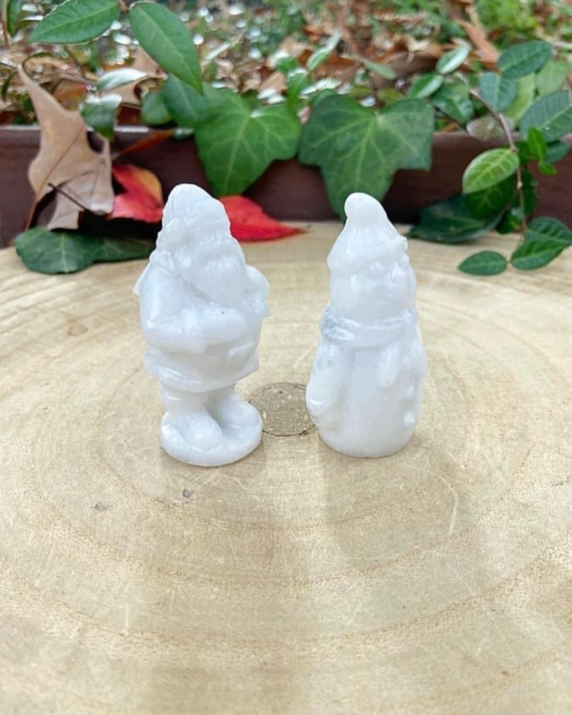 White Jade Santa and Snowman