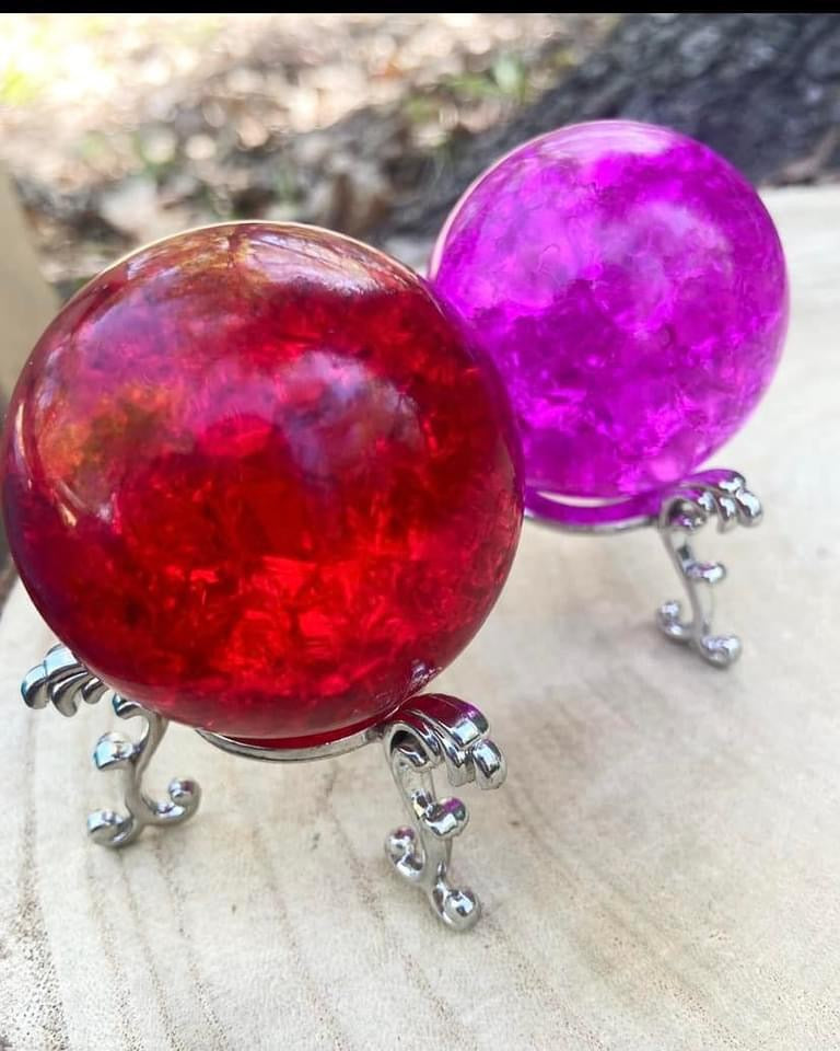 Crackle Quartz Spheres