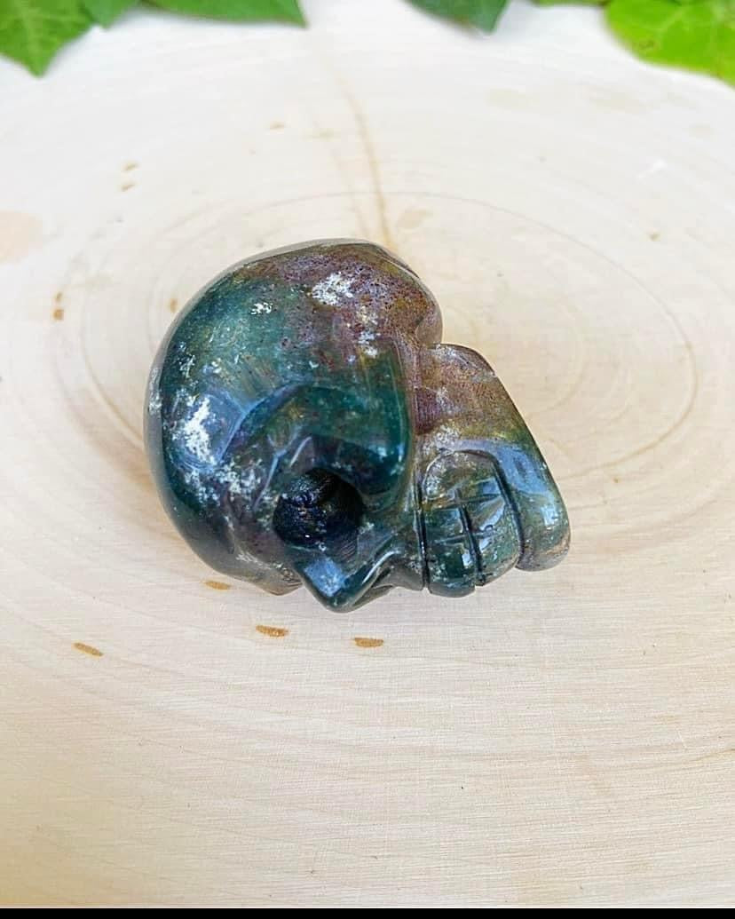 Ocean Jasper Skull