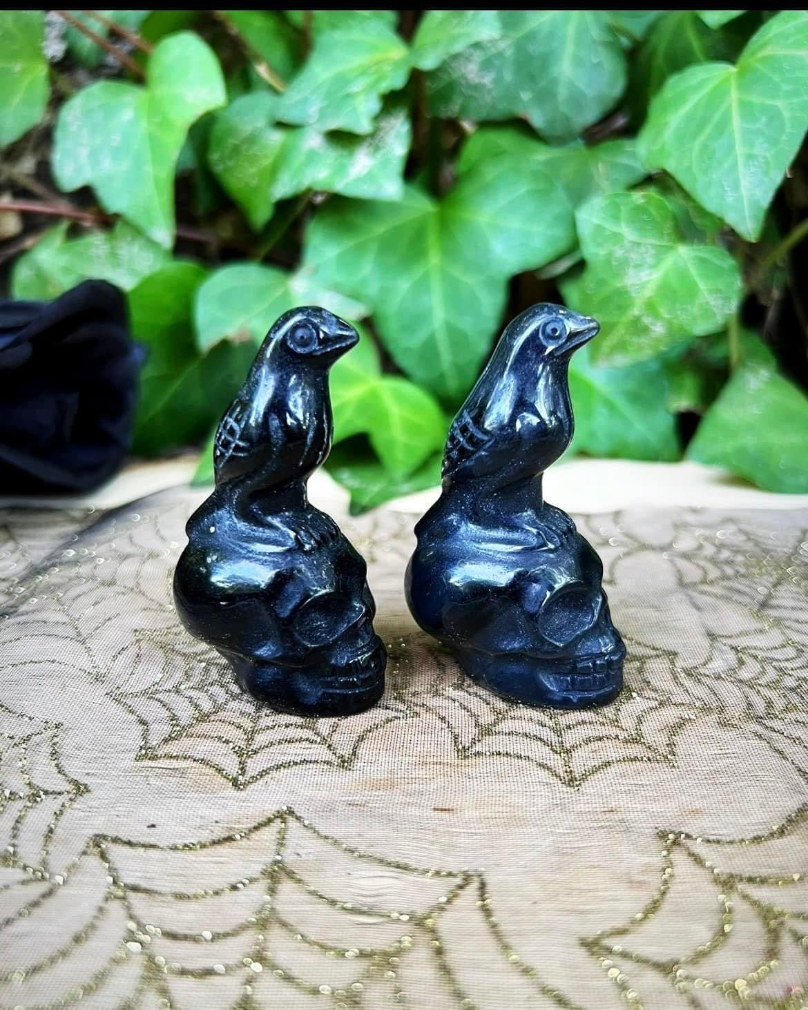 Black Obsidian Skulls