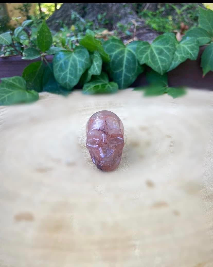 Fire Quartz Skull