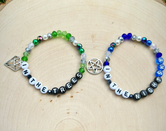 Diamonds In The Trees, Pentagrams In The Night Sky Bracelets