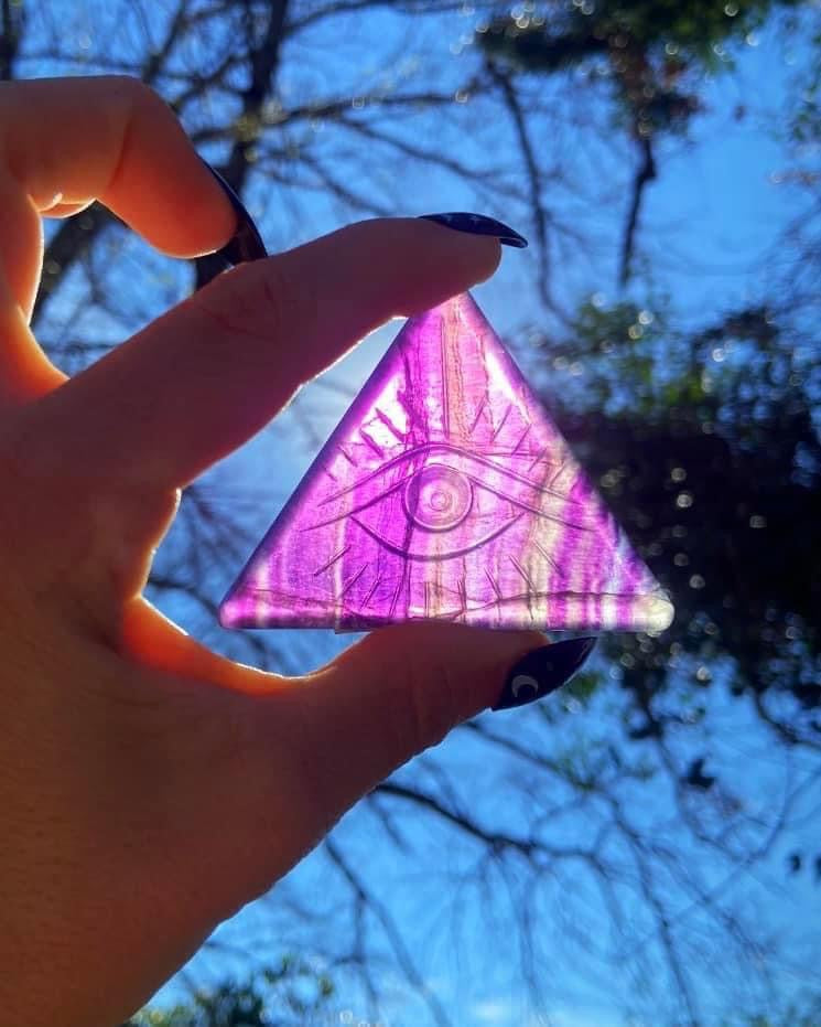 Fluorite Eye Carving