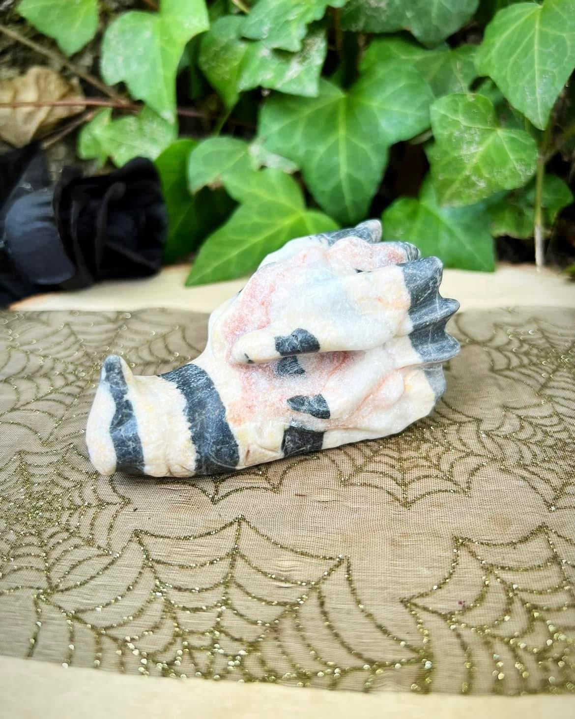 Pink Zebra Jasper Dragon