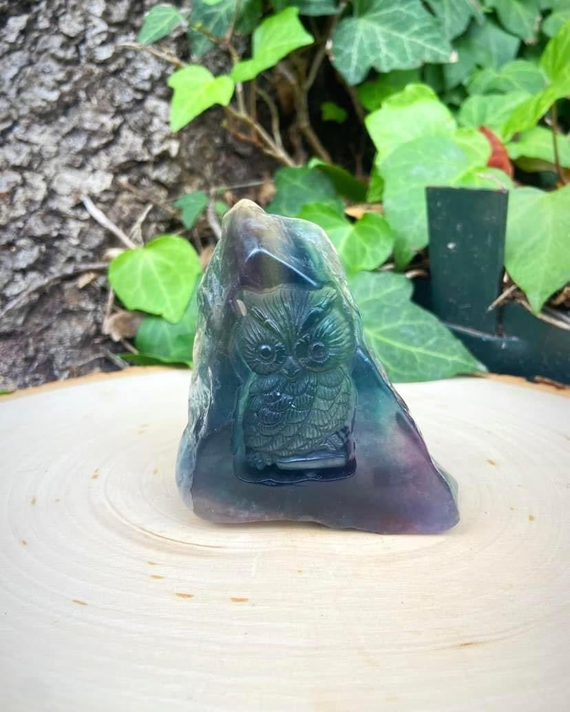 Fluorite Owl Slab