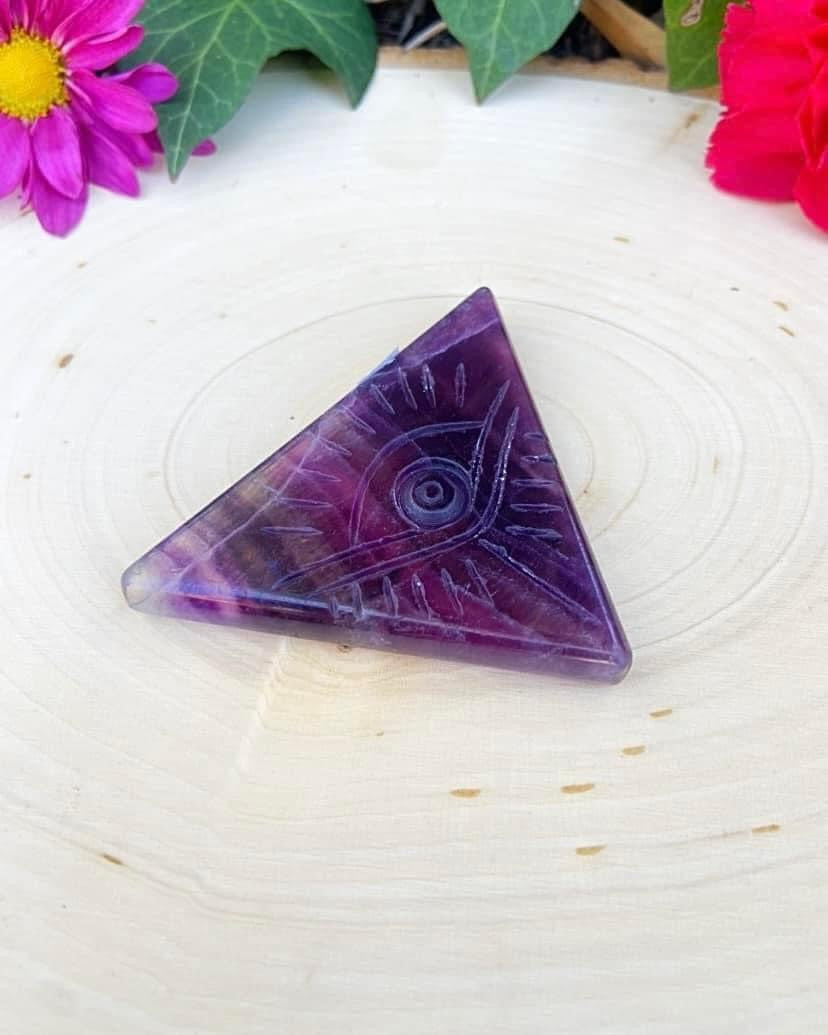 Fluorite Eye Carving