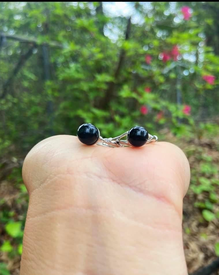 Rainbow Obsidian Rings