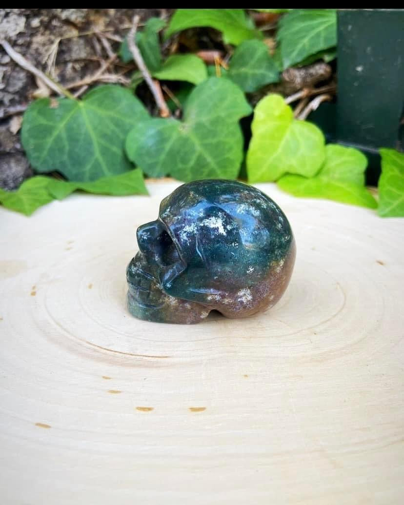 Ocean Jasper Skull