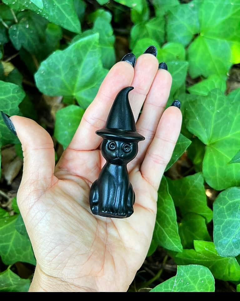 Black Obsidian Witch Cats