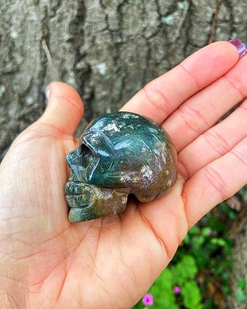 Ocean Jasper Skull