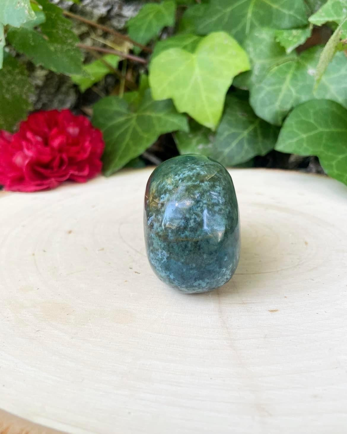 Moss Agate Skull