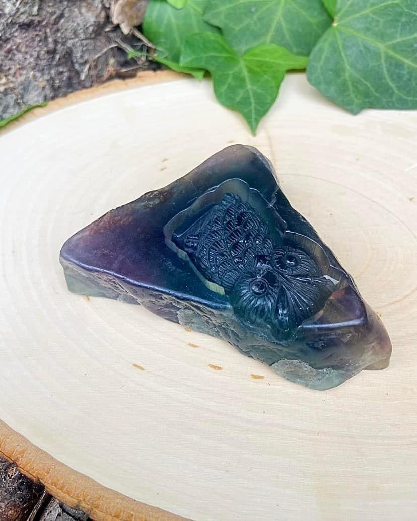 Fluorite Owl Slab