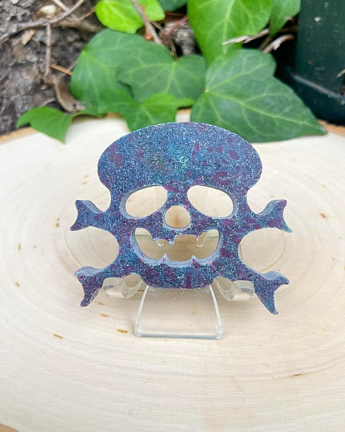 Ruby in Kyanite Skull