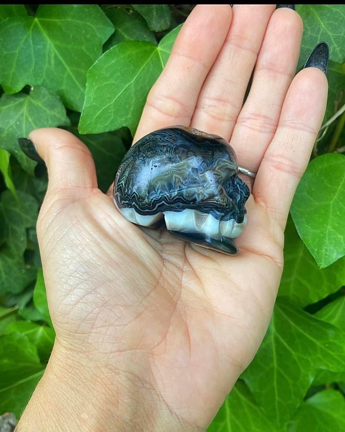 Banded Agate Skull