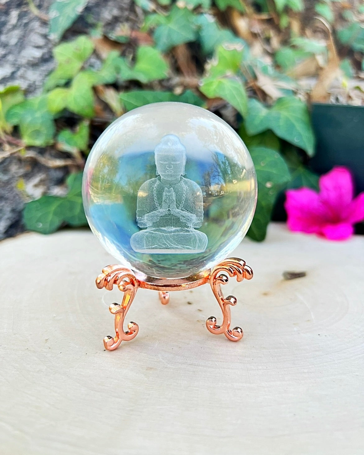 Buddha Glass Sphere