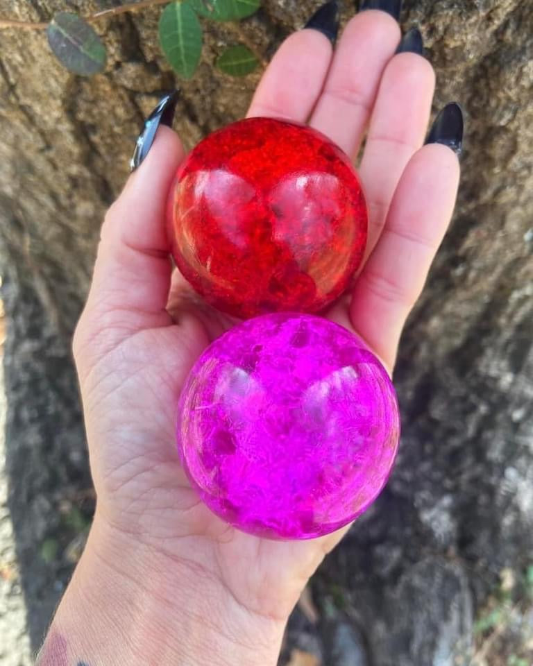 Crackle Quartz Spheres