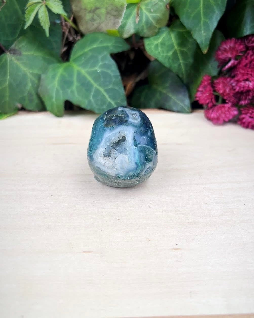 Moss Agate Skull