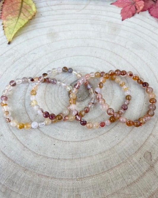 Golden Healer and Fire Quartz Bracelets 6mm