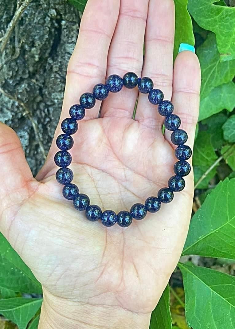 Blue Sandstone Bracelets 8mm