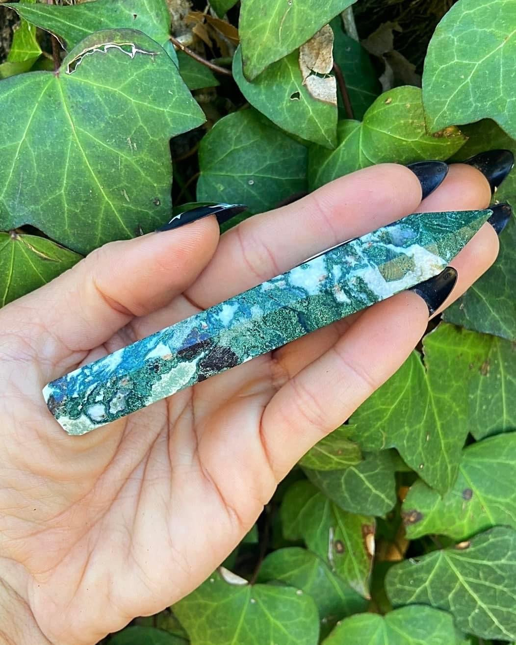 Moss Agate Pipe